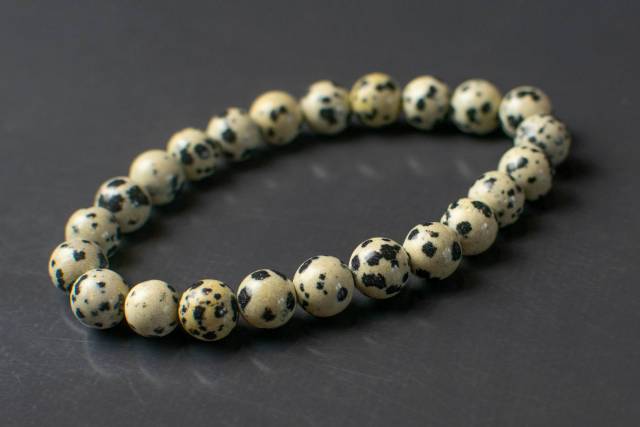 Bracelet en pierre de Jaspe Dalmatien