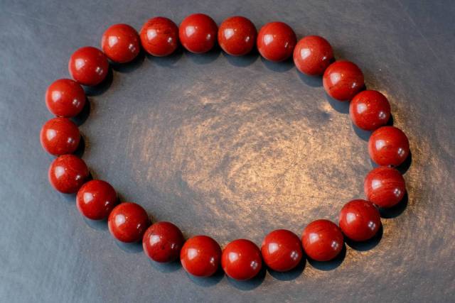 Bracelet en pierre de Jaspe Rouge