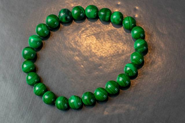Bracelet en pierre de Malachite AA