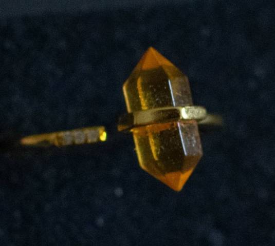 Bague Argent Citrine pointe